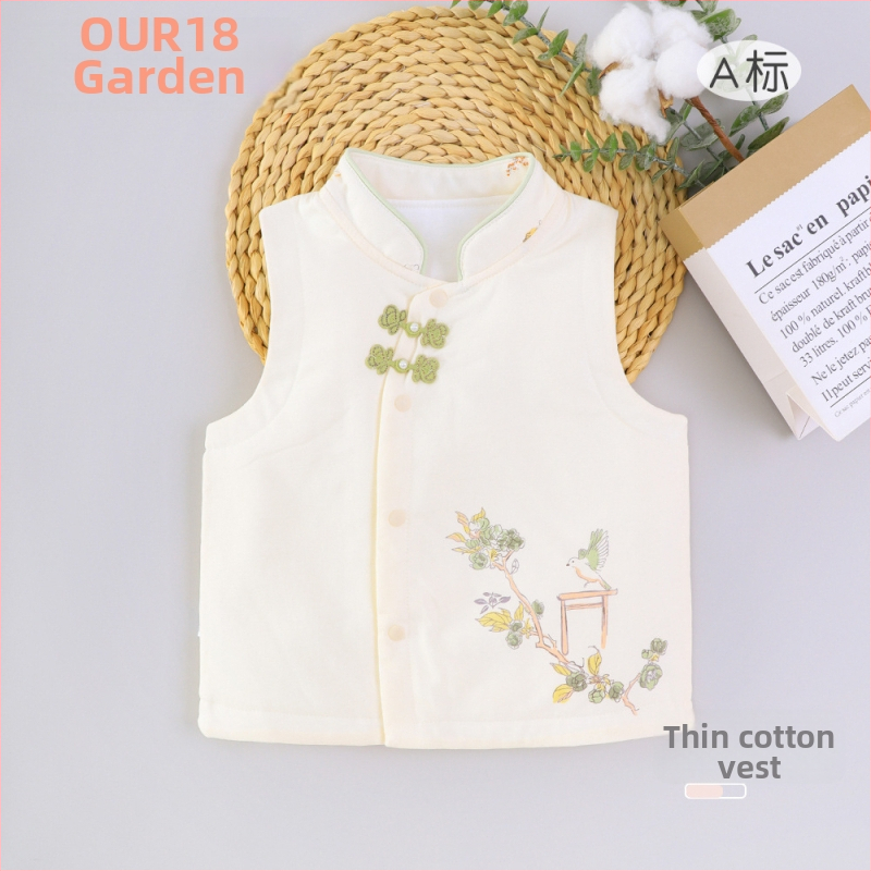 Laste vest, 100% puuvill, polüester täidis ja vooder, universaalne, talve-, kevade ja sügise jaoks