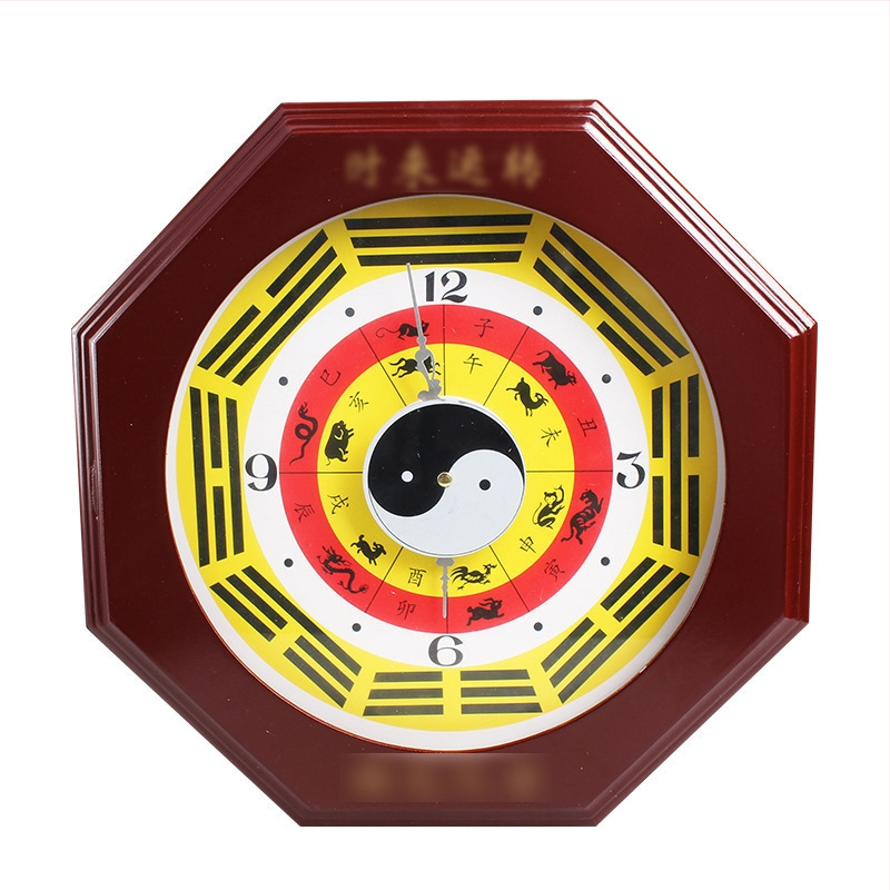 Koka sienas pulkstenis ar četru gadalaiku motīvu, tradicionālais tautas dizains, 600 g, Xuanyi