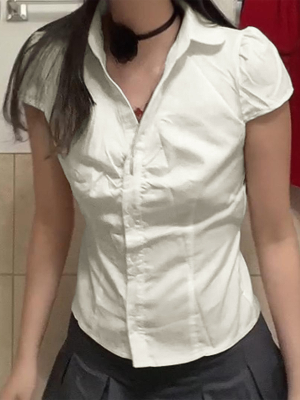 Marškiniai-kardiganas su mygtukais, ilgomis rankovėmis, polo apykaklė, audinys: 95%+ poliesteris, japoniškai-korejiškas laisvas stilius, įprastas kirpimas, 2025 m. pavasaris