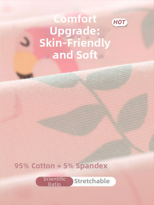 Vaikų Lycra medvilnės pižamos komplektas, unisex, visiems sezonams, ilgomis rankovėmis ir ilgomis kelnėmis, 95% medvilnė, kvėpuojantis, antibakterinis, drėgmės valdymas