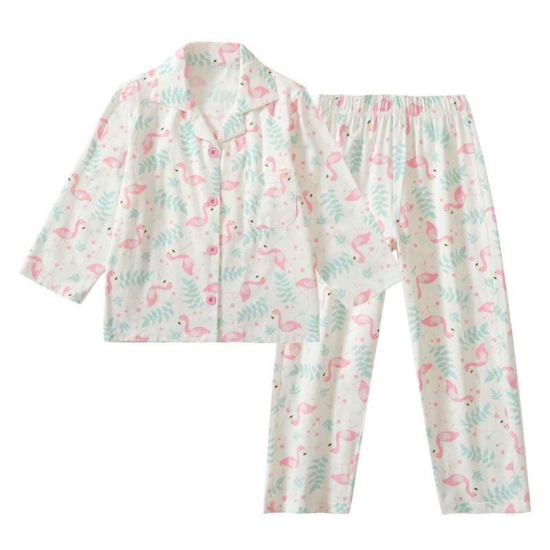 Детски комплект пижами от памук Lycra, унисекс, за всички сезони, дълъг ръкав и дълги панталони, 95% памук, дишащи, антибактериални, отвежда влагата