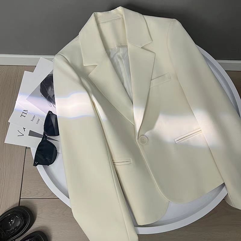 Naiste lühike ülikonnajakk – ühe nupuga lukustus, ülikonna krae, pikkade varrukatega, polüester, suvi 2025