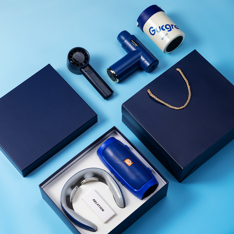 Set de cadouri de afaceri din metal, stil modern minimalist, logo personalizat ca suvenir, marca Good luck