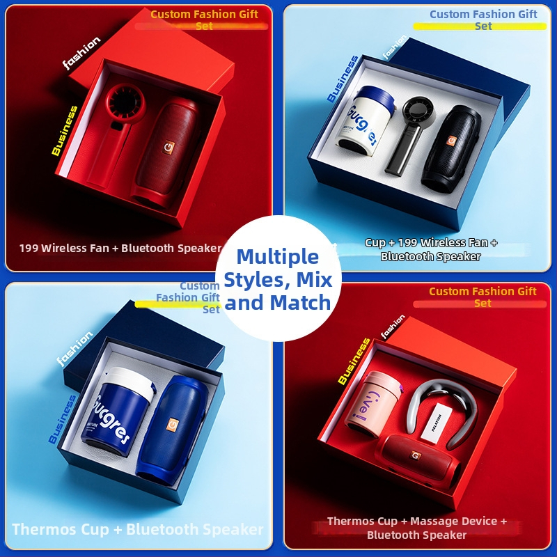 Good luck verslo dovanos komplektas iš metalo, šiuolaikiškas minimalistinis stilius, pritaikytas logotipas suvenyras