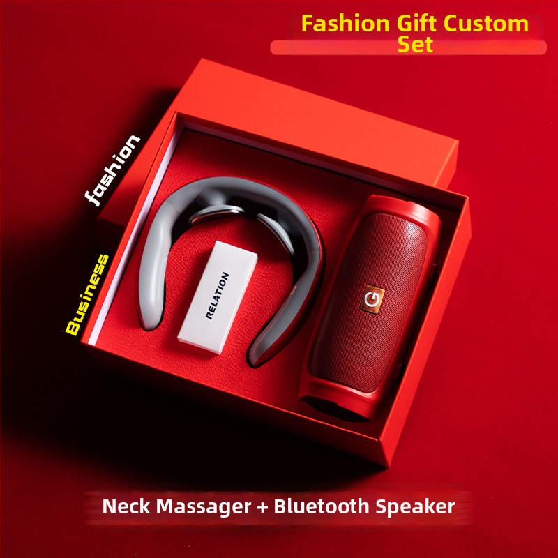 Good luck verslo dovanos komplektas iš metalo, šiuolaikiškas minimalistinis stilius, pritaikytas logotipas suvenyras