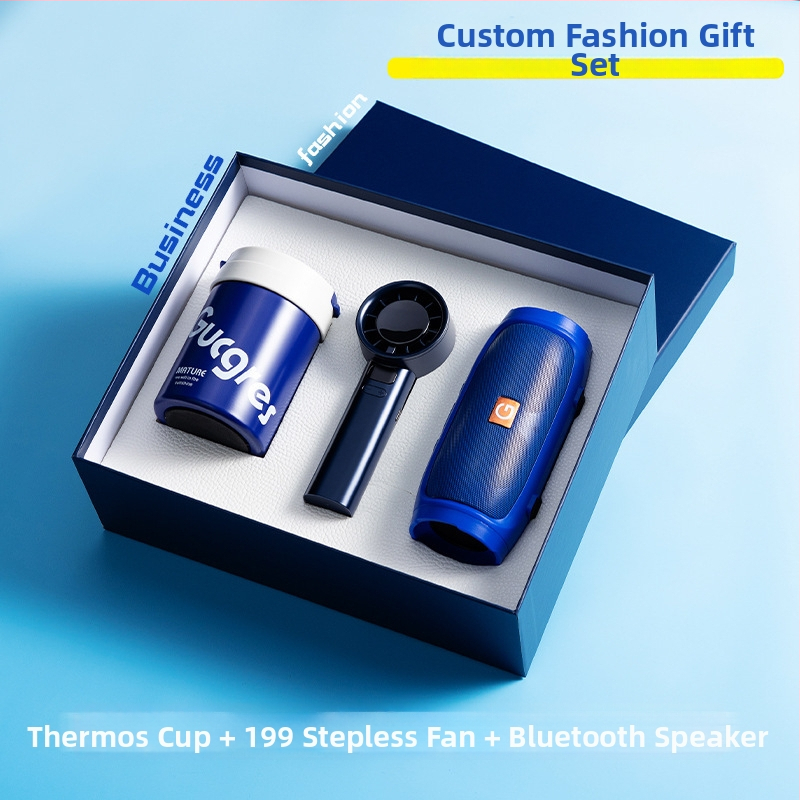 Good luck verslo dovanos komplektas iš metalo, šiuolaikiškas minimalistinis stilius, pritaikytas logotipas suvenyras