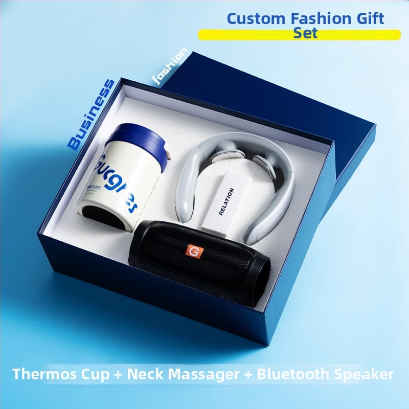 Good luck verslo dovanos komplektas iš metalo, šiuolaikiškas minimalistinis stilius, pritaikytas logotipas suvenyras