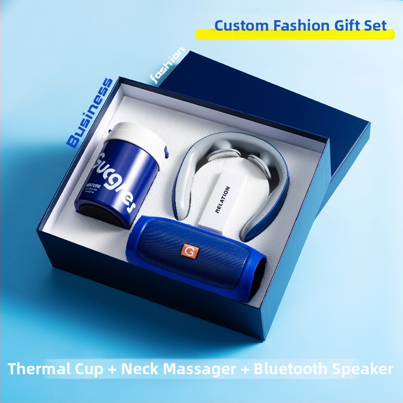 Good luck verslo dovanos komplektas iš metalo, šiuolaikiškas minimalistinis stilius, pritaikytas logotipas suvenyras