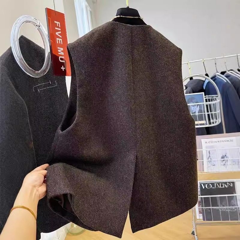 Ženski vest s polo ovratnikom, chenille materijal, spandeks sadržaj ispod 30%, proljeće 2025