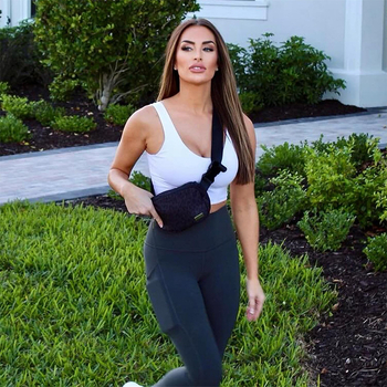 Unisex νάιλον τσαντάκι μέσης με ιμάντα crossbody - ελαφρύ, ανθεκτικό, επεκτάσιμος; επένδυση από νάιλον, μοτίβο με γράμματα, για υπαίθριες αθλητικές δραστηριότητες, άνοιξη 2025