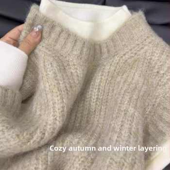 Moterų megzta liemenė, Royal Sister stilius, apvalus kaklas, ilgis 50–65 cm, vienos spalvos, ruduo 2025