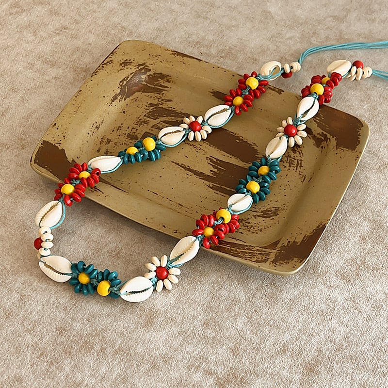 Бохемски ретро плетен колан за жени — памучна тъкан, серия Princess, с една примка, лято и пролет