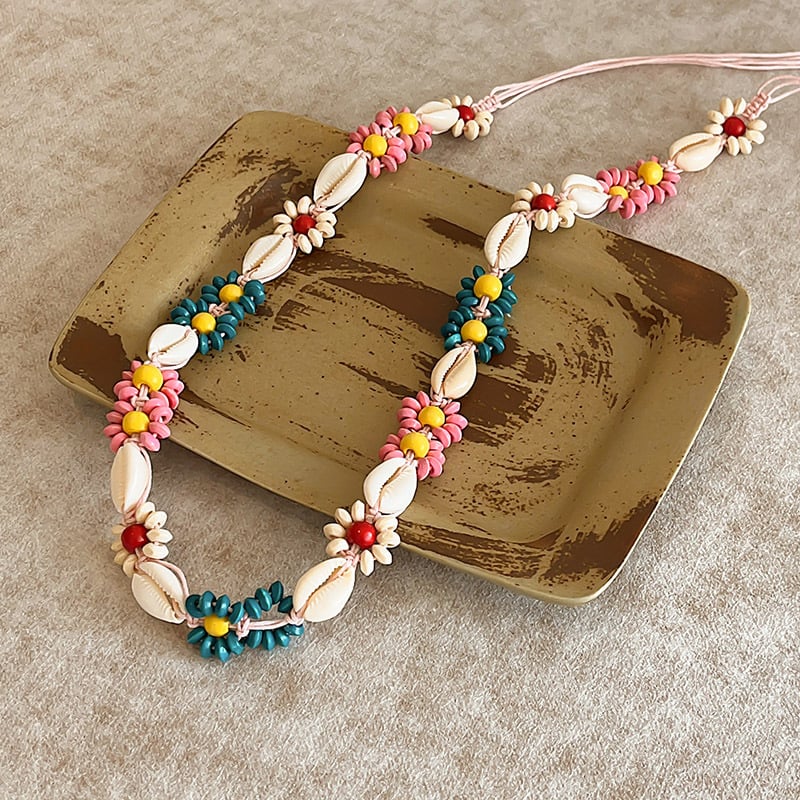 Бохемски ретро плетен колан за жени — памучна тъкан, серия Princess, с една примка, лято и пролет