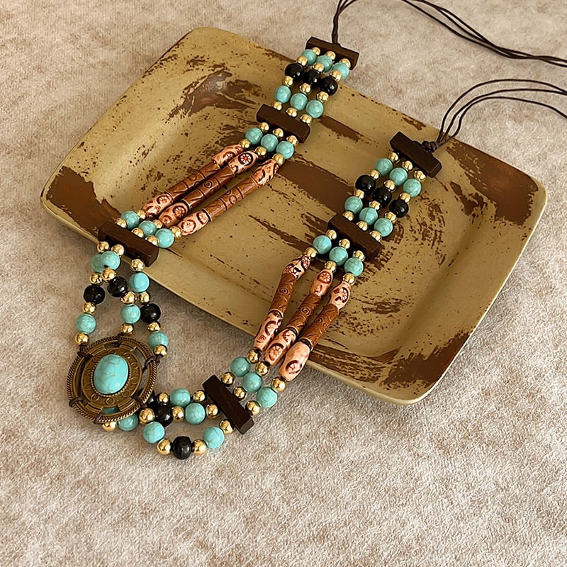 Бохемски ретро плетен колан за жени — памучна тъкан, серия Princess, с една примка, лято и пролет