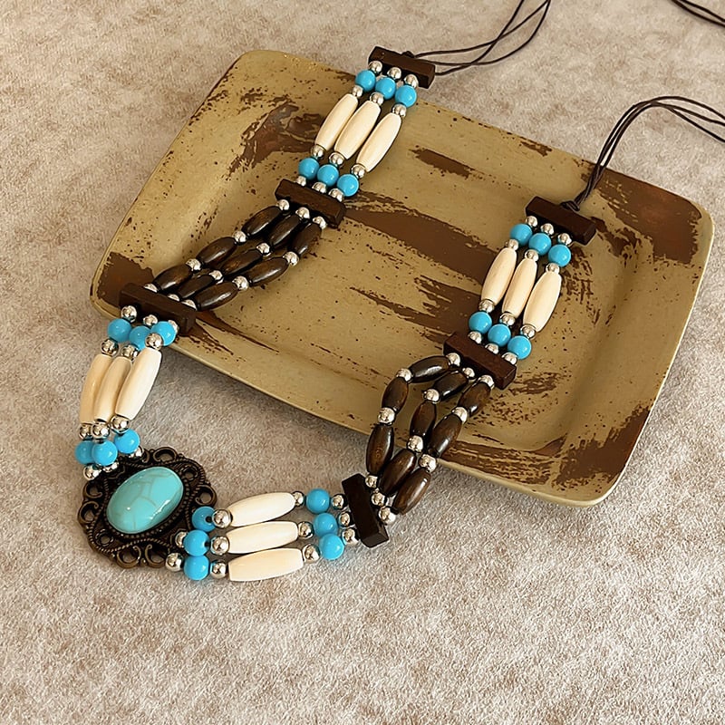 Бохемски ретро плетен колан за жени — памучна тъкан, серия Princess, с една примка, лято и пролет