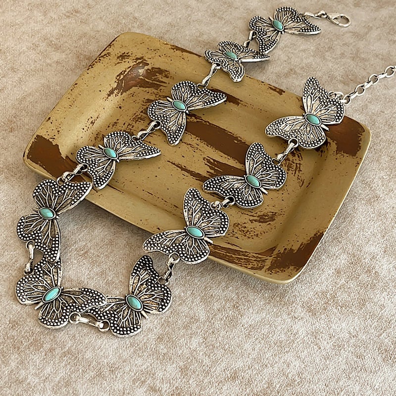 Бохемски ретро плетен колан за жени — памучна тъкан, серия Princess, с една примка, лято и пролет