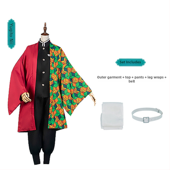 Demon Slayer cosplay Haori su pūkuotomis rankovėmis; poliesteris 50–70%; japonų stilius; žaidimų ir anime vaidmenims; Dreamland prekės ženklas; ruduo 2025