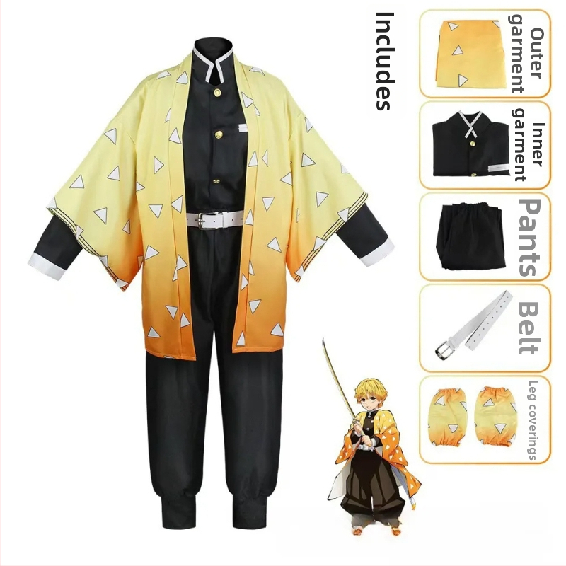 Demon Slayer cosplay Haori su pūkuotomis rankovėmis; poliesteris 50–70%; japonų stilius; žaidimų ir anime vaidmenims; Dreamland prekės ženklas; ruduo 2025