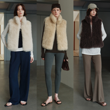 Sievietēm imitācijas kažokādas veste ar stāvošu apkakli, bez piedurknēm, mīļš stils, ziemas 2025