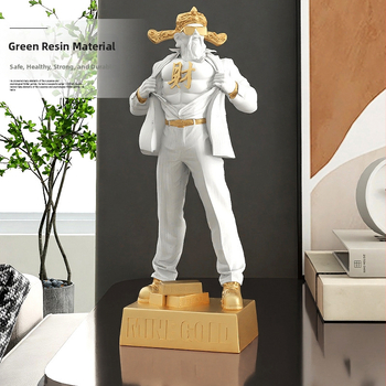 Raumenų Turto Dievo skulptūra | Derva, dažyta apdaila, šiuolaikinis minimalistinis dizainas | ideali dovana naujam namui