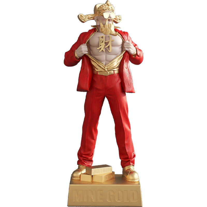 Raumenų Turto Dievo skulptūra | Derva, dažyta apdaila, šiuolaikinis minimalistinis dizainas | ideali dovana naujam namui