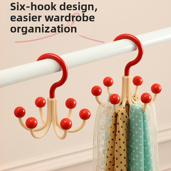 Šešių kablių multifunkcinė kabykla krepšiams ir drabužiams – aukštos mangano plienas, daugiau nei trijų eilių kabliukai, 1-3 kg talpa