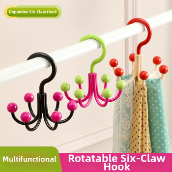 Šešių kablių multifunkcinė kabykla krepšiams ir drabužiams – aukštos mangano plienas, daugiau nei trijų eilių kabliukai, 1-3 kg talpa