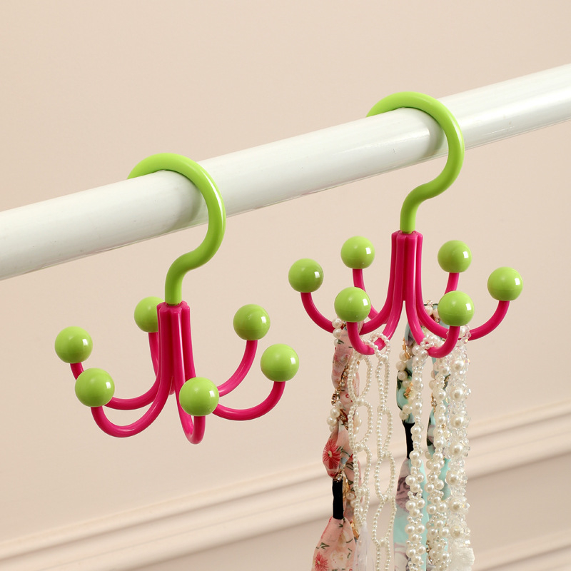 Šešių kablių multifunkcinė kabykla krepšiams ir drabužiams – aukštos mangano plienas, daugiau nei trijų eilių kabliukai, 1-3 kg talpa