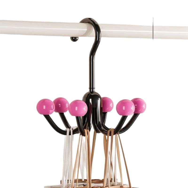 Šešių kablių multifunkcinė kabykla krepšiams ir drabužiams – aukštos mangano plienas, daugiau nei trijų eilių kabliukai, 1-3 kg talpa