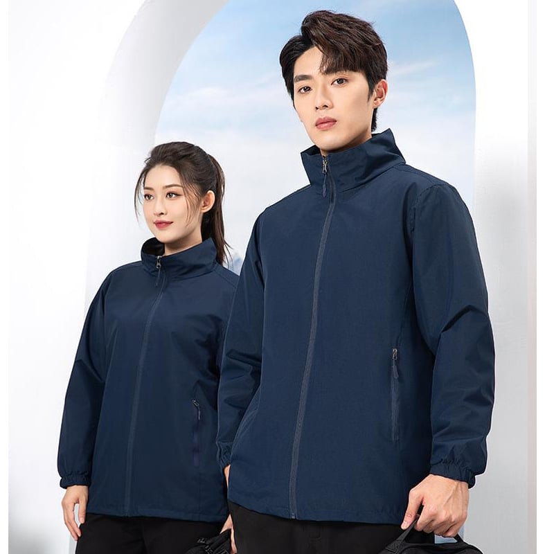 Мъжко яке за пролет и есен: леко, водоустойчиво и ветроустойчиво, дишащо, полиестерна външна материя, със стояща яка