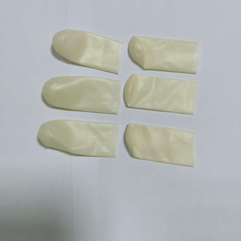 Vienkartiniai pirštų gaubteliai be halogenų iš latekso, antistatistiniai, pramoninei tiksliai elektronikai, SN prekės ženklas