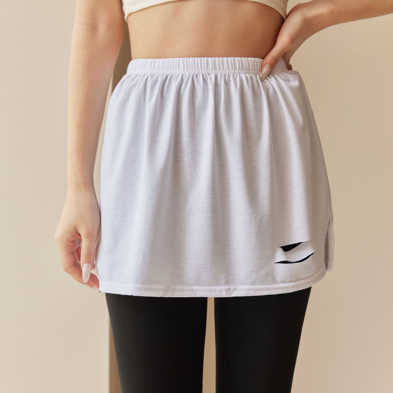 Γυναικεία πολυεπίπεδη χειμερινή φούτερ με κοντή φούστα Α-γραμμής overlay | μονόχρωμο ύφασμα, πολυεστέρας 90–95% + ελαστάν <30%, μίμηση βαμβακιού