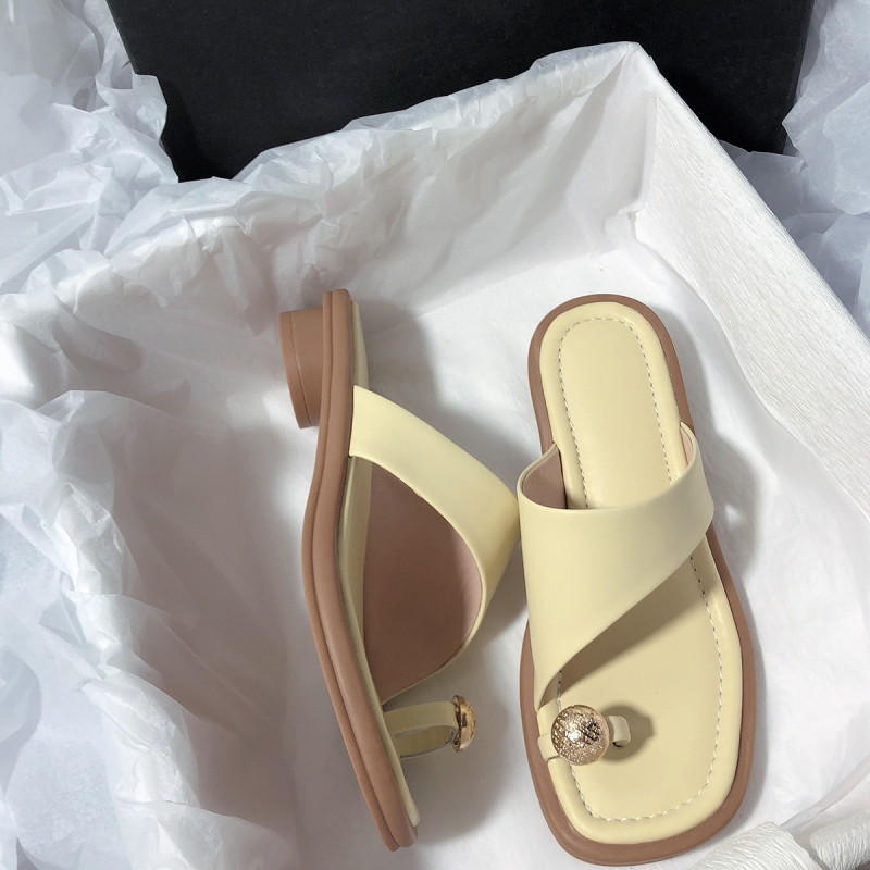 Naistele avatud varvastega sandaalid, Korea stiilis minimalistlik disaineri mudel (pealmine materjal: mikrofiiber; tald: kumm; muster: ühevärviline; sisematerjal: korteks; hooaeg: suvi 2024)