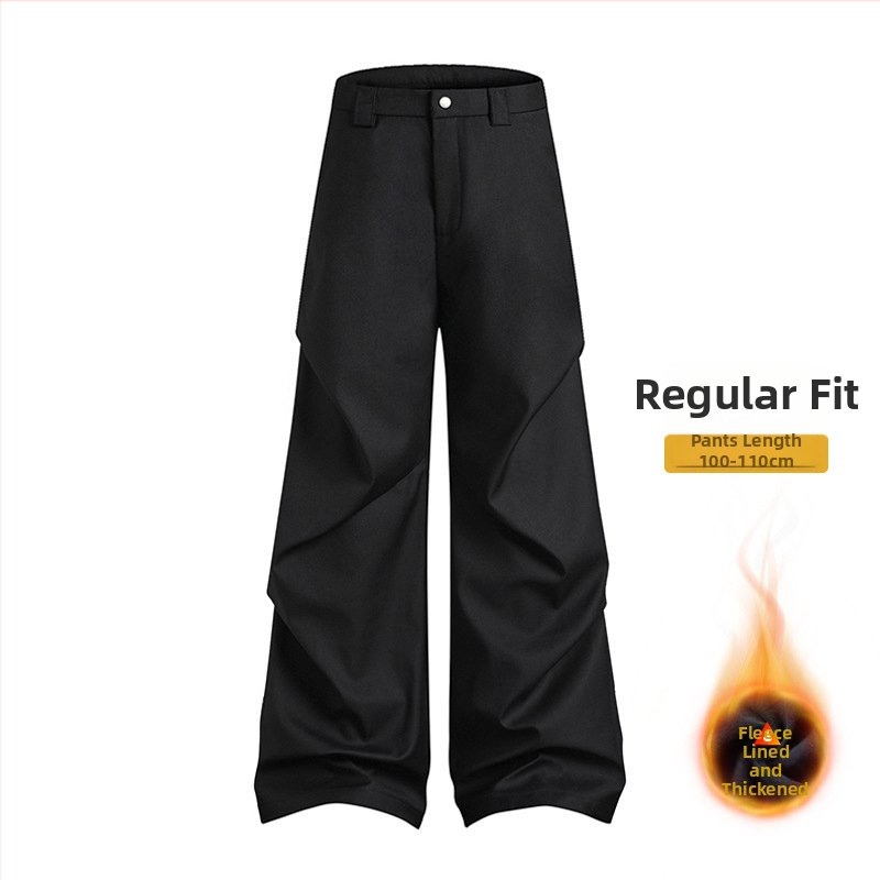 Vyrams skirtos kasdieninės kelnės su fliso pamušalu, laisvas kirpimas, vidurio juosmens, užtrauktukas, poliesterio mišinys