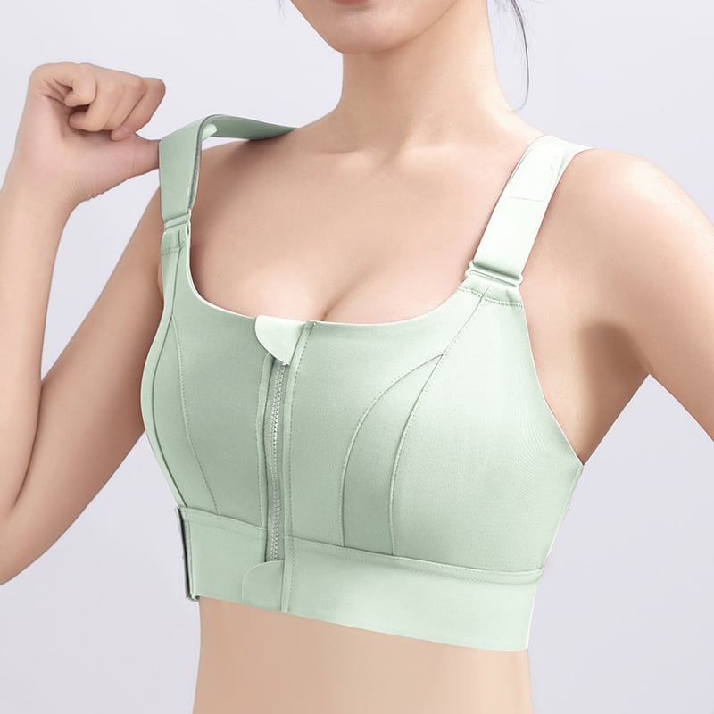 Γυναικείο αθλητικό σουτιέν με Velcro στο μπροστινό μέρος και φερμουάρ, πίσω χωρίς πλάτη, ρυθμιζόμενο γιλέκο, υψηλή στήριξη για έντονες προπονήσεις, ύφασμα πολυεστέρα + σπάντεξ (78%/22%), στενή εφαρμογή