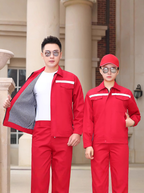 Vyriskas medvilninės darbo kombinezonas - dvigubo sluoksnio, storas, priešgaisrinis suvirinimui, gamykla (Sudėtis: 100% medvilnė; Funkcija: priešgaisrinis; Panaudojimas: suvirinimas, mašinų remontas; Kategorija: darbo apranga)