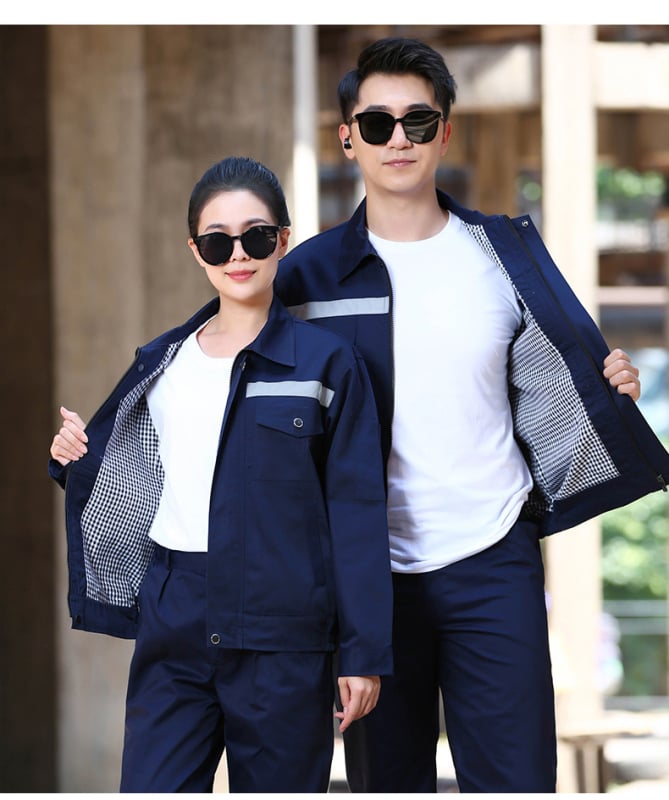 Vyriskas medvilninės darbo kombinezonas - dvigubo sluoksnio, storas, priešgaisrinis suvirinimui, gamykla (Sudėtis: 100% medvilnė; Funkcija: priešgaisrinis; Panaudojimas: suvirinimas, mašinų remontas; Kategorija: darbo apranga)