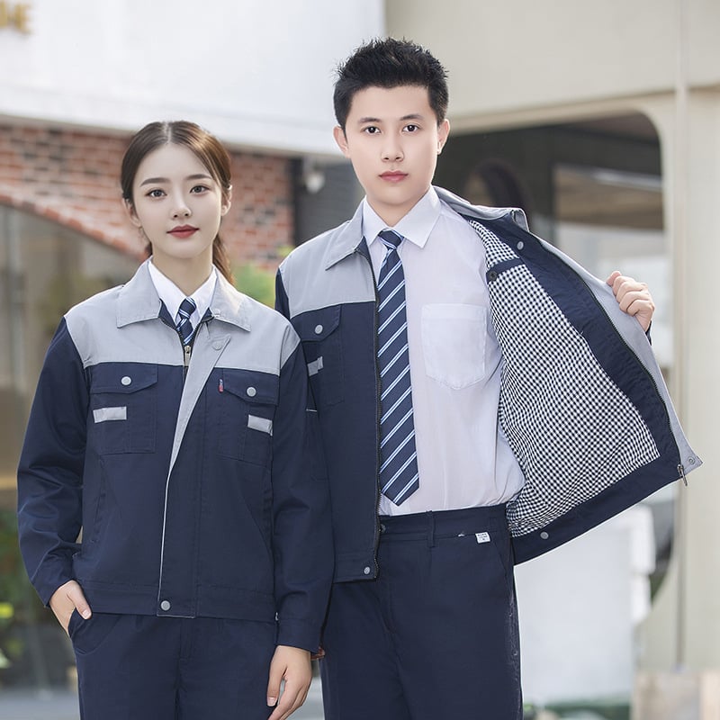 Vyriskas medvilninės darbo kombinezonas - dvigubo sluoksnio, storas, priešgaisrinis suvirinimui, gamykla (Sudėtis: 100% medvilnė; Funkcija: priešgaisrinis; Panaudojimas: suvirinimas, mašinų remontas; Kategorija: darbo apranga)