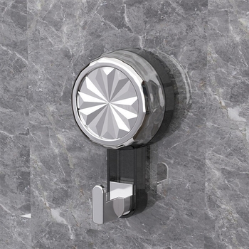 Siurbimo kabliukas, be gręžimo, lengvas montavimas, ABS+PC medžiaga, vienas kabliukas, maksimali 20–30 kg apkrova, vonios kambariui