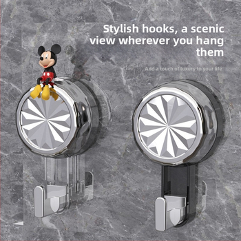 Siurbimo kabliukas, be gręžimo, lengvas montavimas, ABS+PC medžiaga, vienas kabliukas, maksimali 20–30 kg apkrova, vonios kambariui