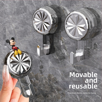 Siurbimo kabliukas, be gręžimo, lengvas montavimas, ABS+PC medžiaga, vienas kabliukas, maksimali 20–30 kg apkrova, vonios kambariui