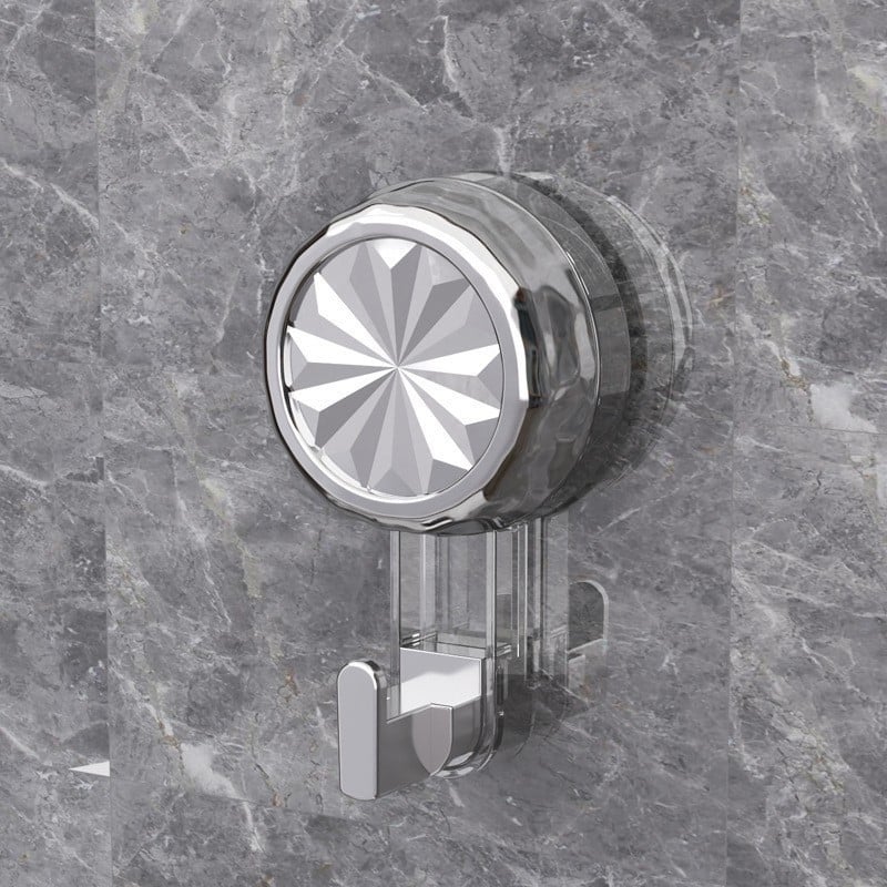 Siurbimo kabliukas, be gręžimo, lengvas montavimas, ABS+PC medžiaga, vienas kabliukas, maksimali 20–30 kg apkrova, vonios kambariui