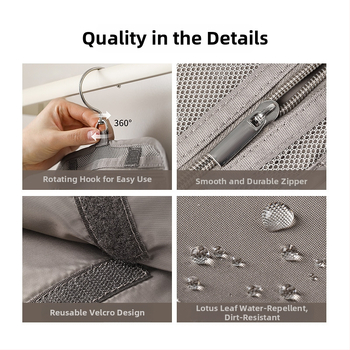 FaSoLa kelioninė kosmetikos ir higienos priemonių saugojimo krepšys – poliesteris, delninės stiliaus, kabinamas, pertvaromis, didelė talpa