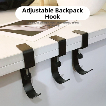 Metalinė kabykla prie stalo krašto, vieno kabliuko, lengvas prabangos stilius, apkrova virš 30 kg