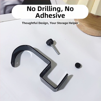 Metalinė kabykla prie stalo krašto, vieno kabliuko, lengvas prabangos stilius, apkrova virš 30 kg