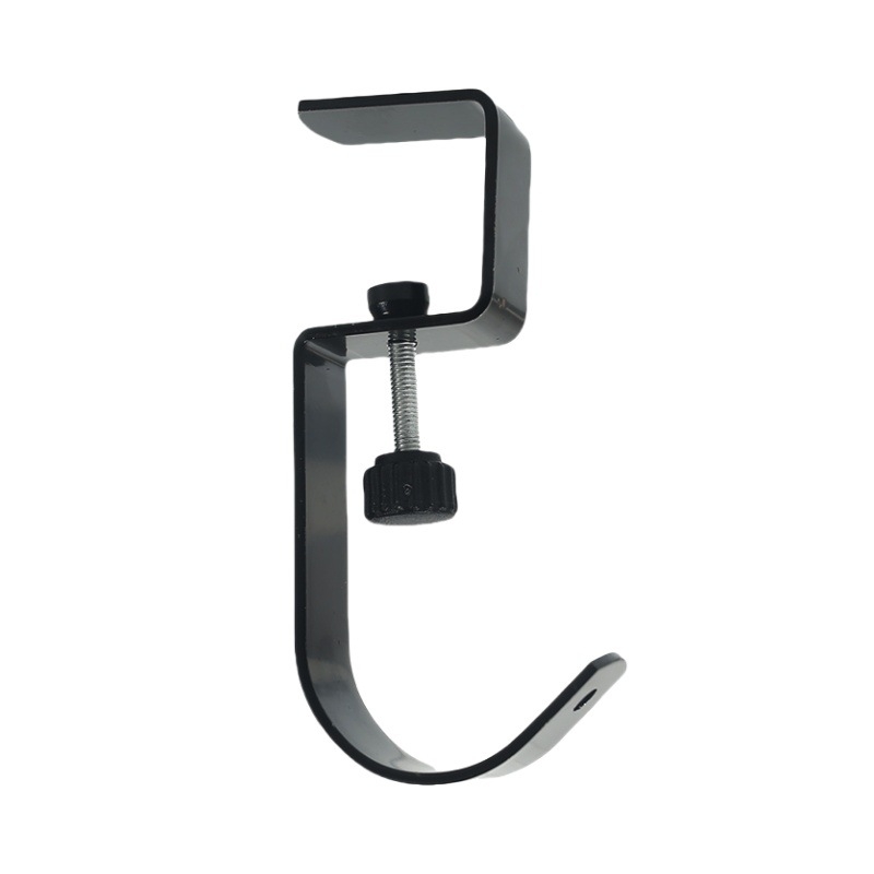 Metalinė kabykla prie stalo krašto, vieno kabliuko, lengvas prabangos stilius, apkrova virš 30 kg