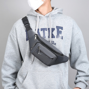 Мъжка чанта за кръст от найлон, водоустойчива, подплата полиестер, стил за свободно пътуване