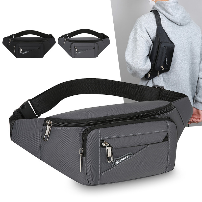 Мъжка чанта за кръст от найлон, водоустойчива, подплата полиестер, стил за свободно пътуване