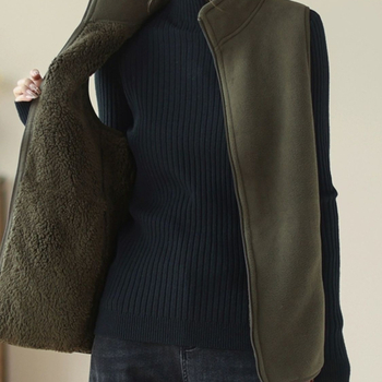 Chenille liemenė su polo apykakle, įprastas kirpimas, Spandex iki 30%, pavasaris 2025