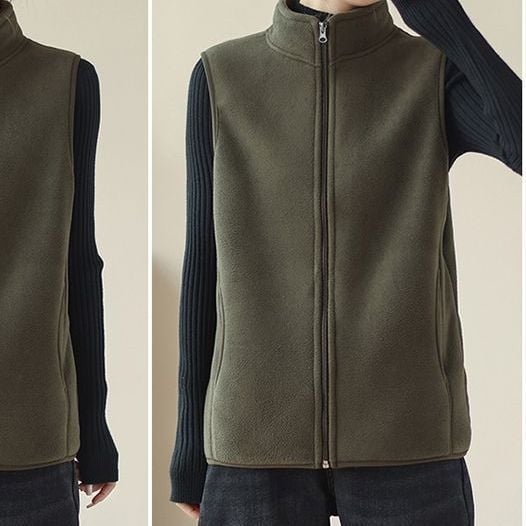 Chenille liemenė su polo apykakle, įprastas kirpimas, Spandex iki 30%, pavasaris 2025